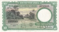 British West Africa 10 Shillings,  9. 8.1957